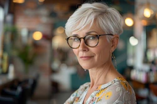 10 coupes de cheveux courtes idéales pour femmes de 80 ans avec lunettes
