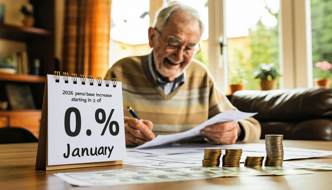 Revalorisation 2026 : hausse de 0,9 % des pensions de base dès janvier