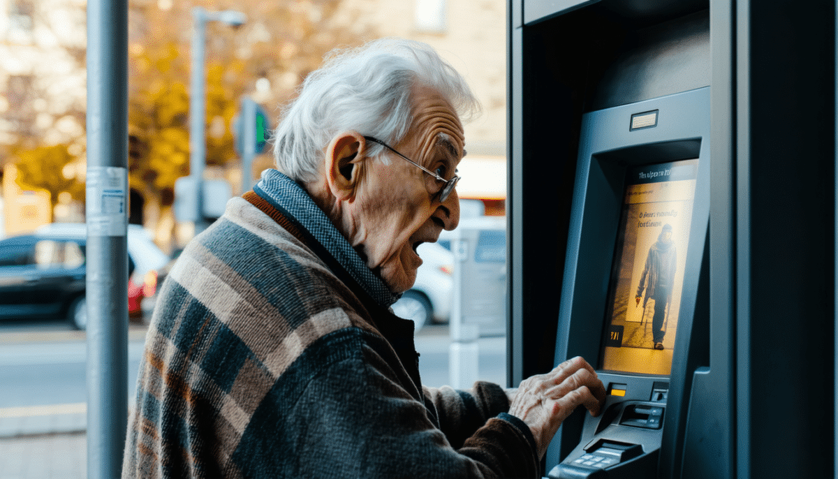 un nonagénaire surpris par le retrait de sa retraite : le distributeur lui annonce seulement 68 euros, suscitant incompréhension et inquiétude.