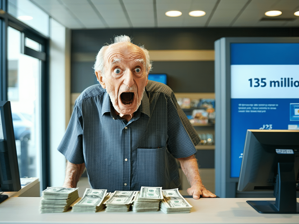 un retraité de 82 ans découvre par surprise 135 millions d'euros en retirant sa pension, une somme inattendue qui change sa vie.